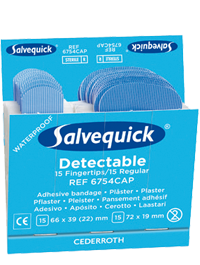 Salvequick blue detectable plåster mix 6754CAP