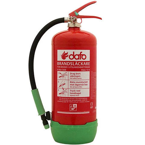 Brandsläckare 6 liter LITHEX-6 för litiumbatteribrand