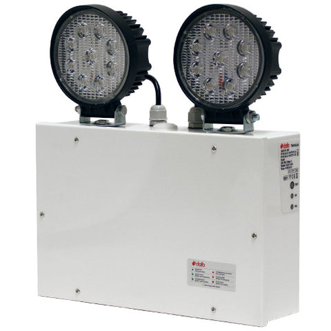 Strålkastare TwinLux, 2×18 W, dubbelstrålkastare, IP65, 1 h