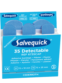 Salvequick blue detectable plåster 6735CAP