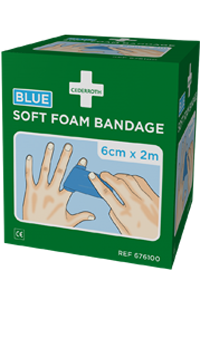 Cederroth soft foam bandage blue