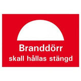 Branddörr skall hållas stängd