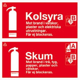 Dubbelsidig skylt skum/kolsyra